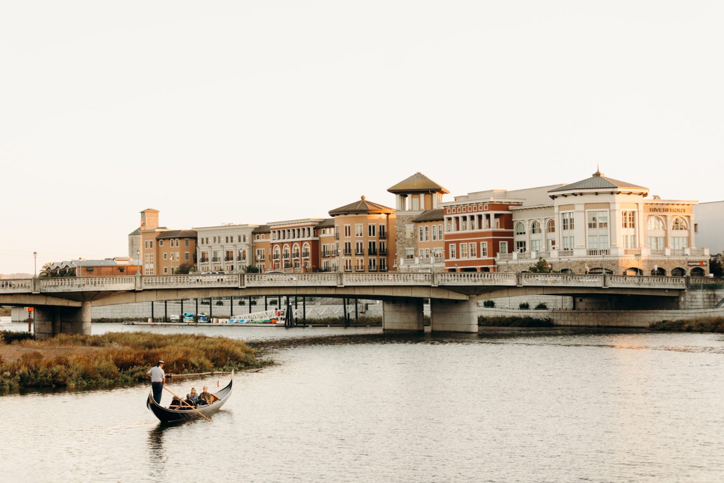 couple enjoying a gondola ride